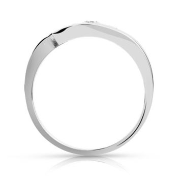 Bague or 750 blanc trilogie diamants
