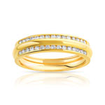 Alliance demi-tour or 750 jaune diamant