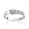 Bague or 750 blanc et diamant