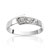 Bague or 750 blanc et diamant