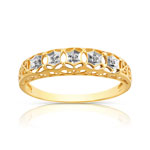 Bague or 750 jaune diamant