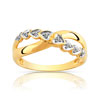 Bague or 750 2 tons diamant
