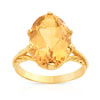 Bague or 750 jaune citrine