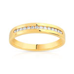 Alliance demi-tour or 750 jaune diamant