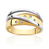 Bague 2 ors 750 diamant