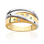 Bague 2 ors 750 diamant