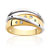 Bague 2 ors 750 diamant