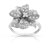 Bague or 750 blanc diamant