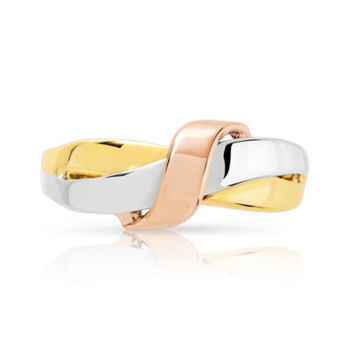 Bague 3 ors 750 noeud