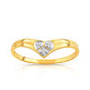 Bague or 750 2 tons diamant