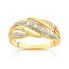 Bague or 750 2 tons diamant