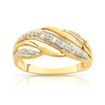 Bague or 750 2 tons diamant