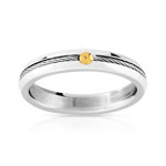 Bague acier et or 750