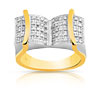Bague 2 ors 750 diamant