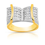 Bague 2 ors 750 diamant