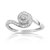 Bague or 750 blanc diamant