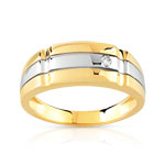Bague 2 ors 750 diamant