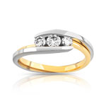 Bague Trilogy 2 ors 750 diamant