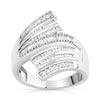 Bague or 750 blanc diamant