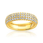 Alliance demi-tour or 750 jaune diamant