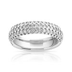 Alliance demi-tour or 750 blanc diamant