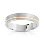 Alliance platine 950 et or 750 jaune