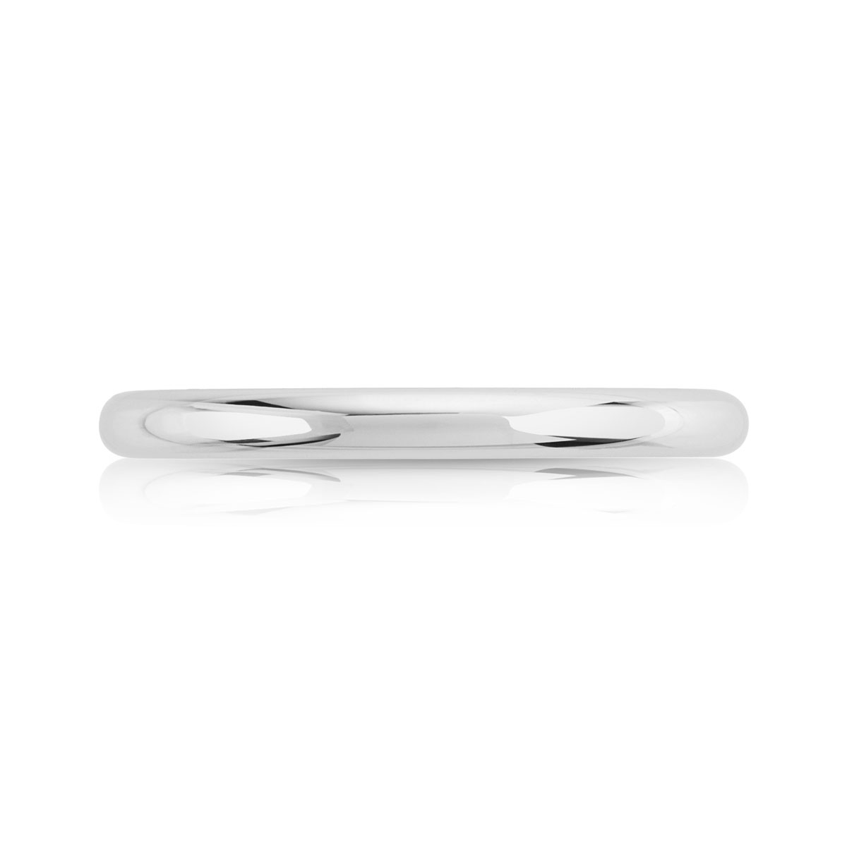 Alliance or 750 blanc demi-jonc 2 mm - vue 3