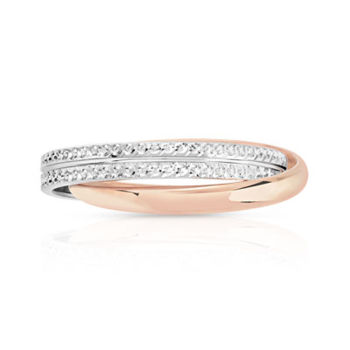 Alliance 2 ors 750 diamanté anneaux entrelacés