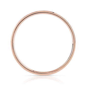 Alliance or 750 rose et laque céramique blanche 2,5 mm