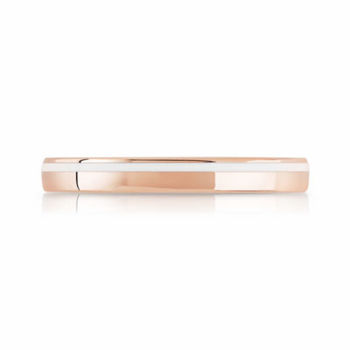 Alliance or 750 rose et laque céramique blanche 2,5 mm