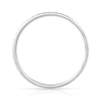 Alliance or 750 blanc poli et diamanté 3,5 mm