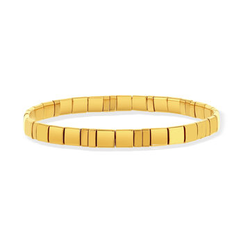 Bracelet élastiques perles japonaises MIYUKI en verre émaillé ton doré 17cm