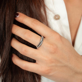 Bague argent 925 et zirconias