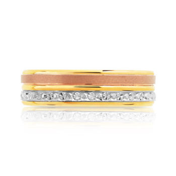 Alliance 3 ors 750 mat et diamanté 5 mm