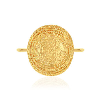 Bague plaqué or martelée