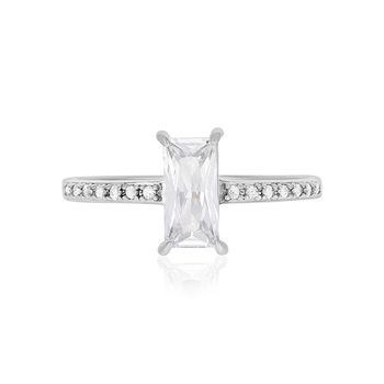 Bague argent zirconias