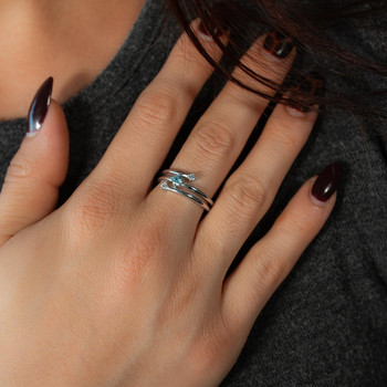 Bague argent zirconias