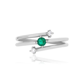 Bague argent zirconias