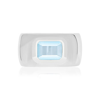 Bague argent zirconia bleu