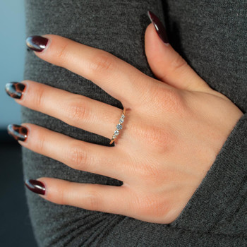 Bague plaqué or zirconias