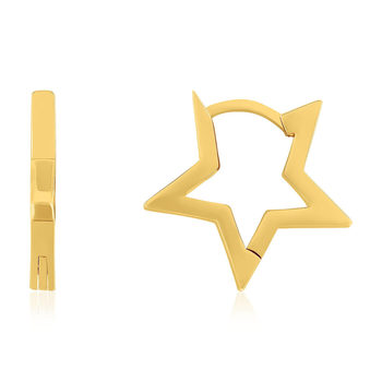 Créoles plaqué or étoiles