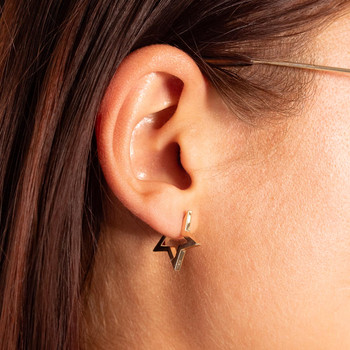 Créoles plaqué or étoiles