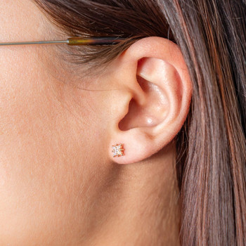 Boucles d'oreilles plaqué or zirconias