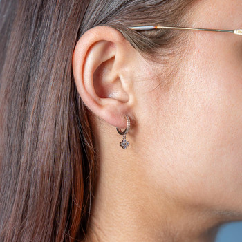 Créoles plaqué or pampilles et zirconias