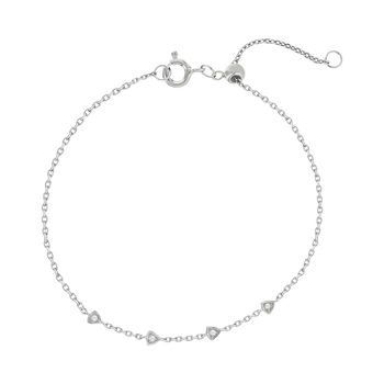 Zilveren armband 925 gerhodineerd zirkonia's 19 cm