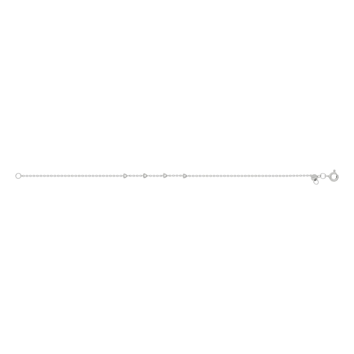 Bracelet argent 925 rhodié zirconias 19 cm - vue 2