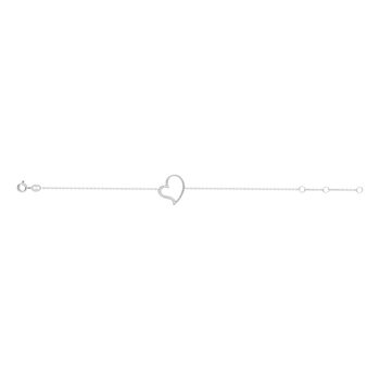 Bracelet argent 925 coeur et zirconias