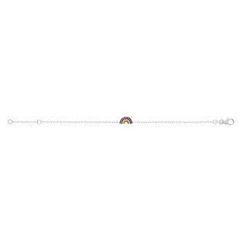 Bracelet argent 925 arc en ciel 15 cm