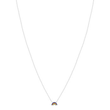Collier argent 925 arc en ciel 37cm