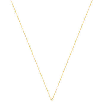 Vergulde zirkonia ketting 45cm